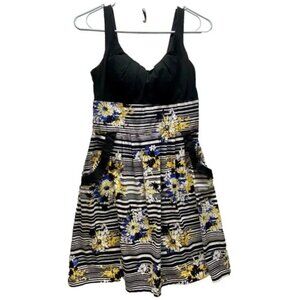 B. Smart Dress Women's‎ Small Multi-Color Floral Cotton Summer Sundress Pockets